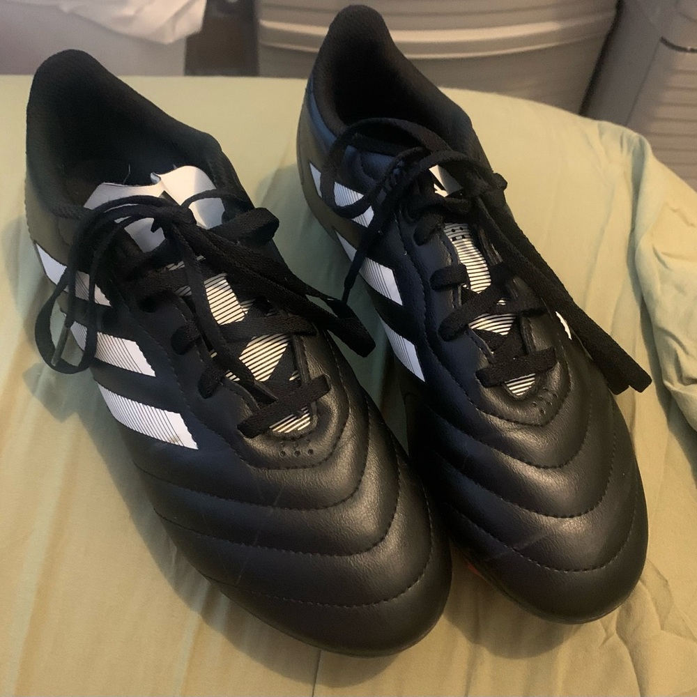 Adidas Black and White Soccer Cleats